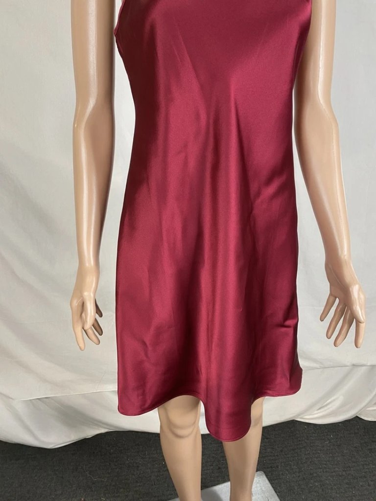 Lilysilk Womens Feminine Silk Chemise Camisole Nightgown Size S Claret Red — image 8 of 8